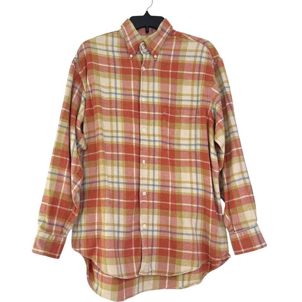 Vintage McKenzie Tribe Plaid Flannel Shirt Made in Italy Medium